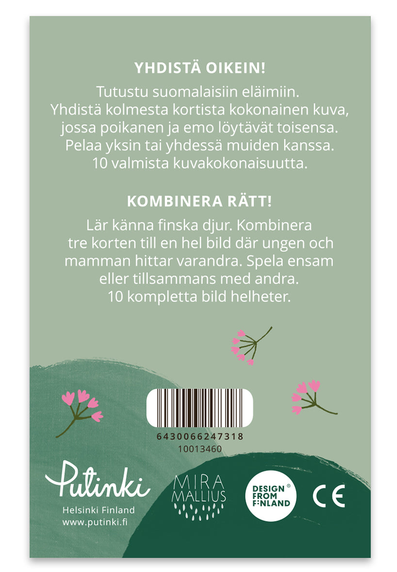 Muistipeli Mira Mallius - Yhdistä oikein, Metsän eläimet