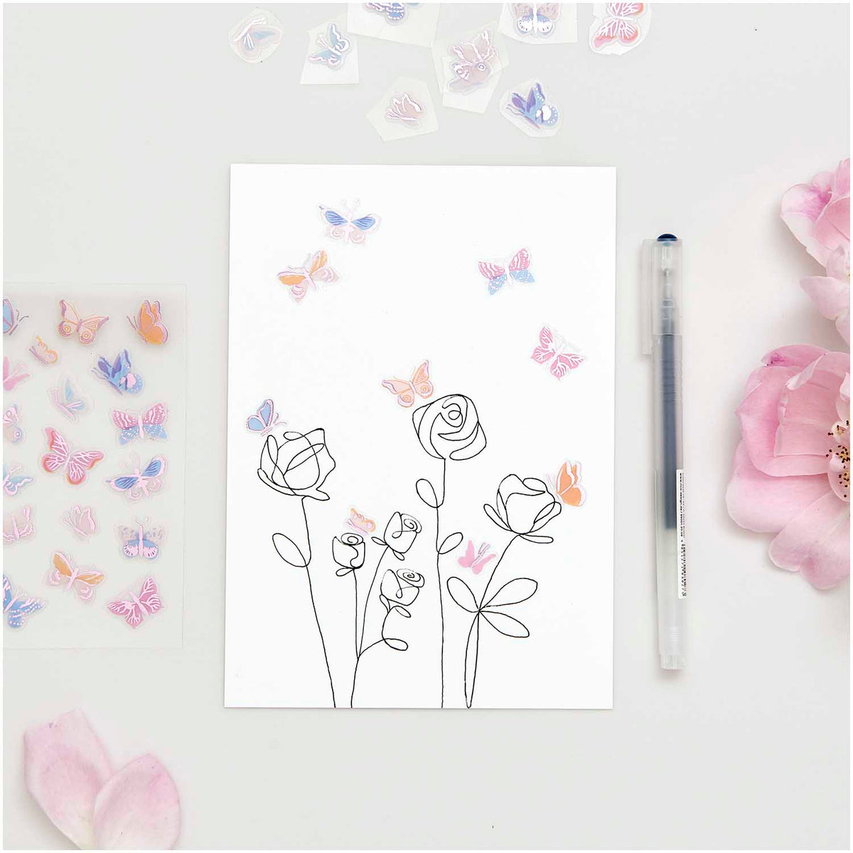 Tarrasetti Paper Poetry - La Vie en Rose, Butterflies