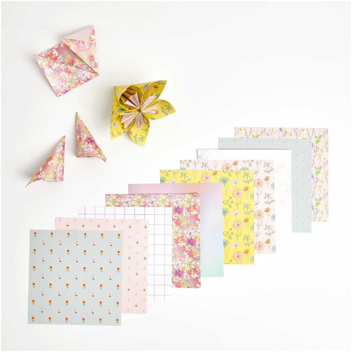 Origamipaperi, 50 kpl Rico Design - Futschikato Flowers