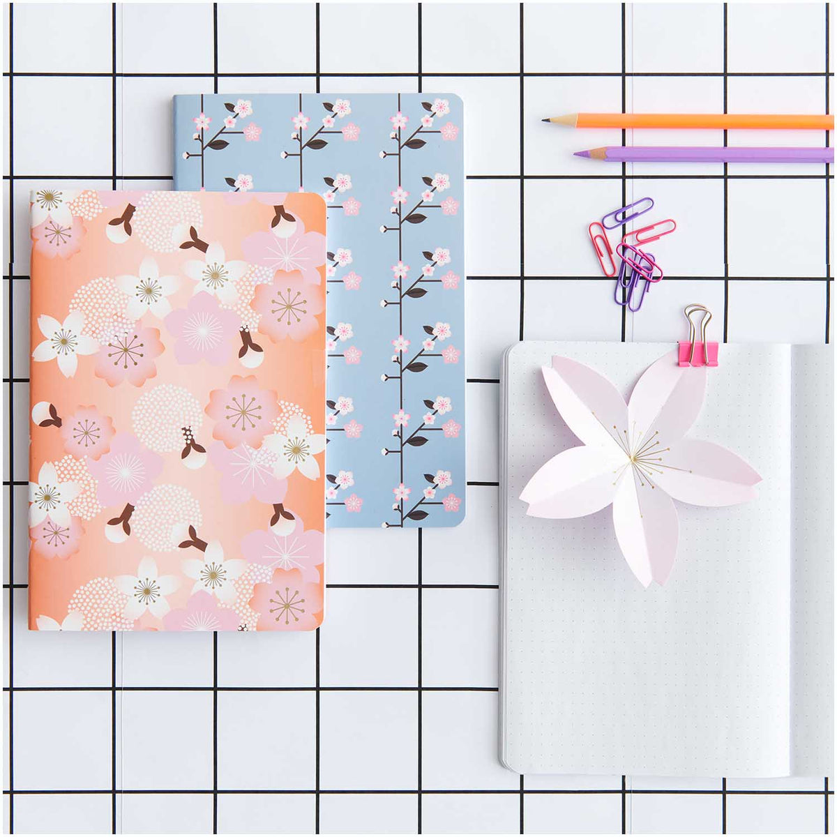Vihkosetti 2kpl Rico Design A5 - Sakura dotted