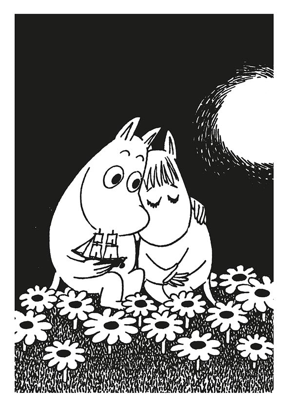 Postikortti kohopaino Muumi - Halaus