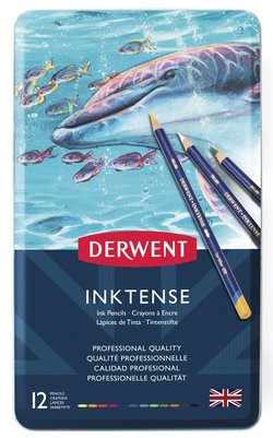 Värikynälajitelma 12 kpl Derwent - Inktense