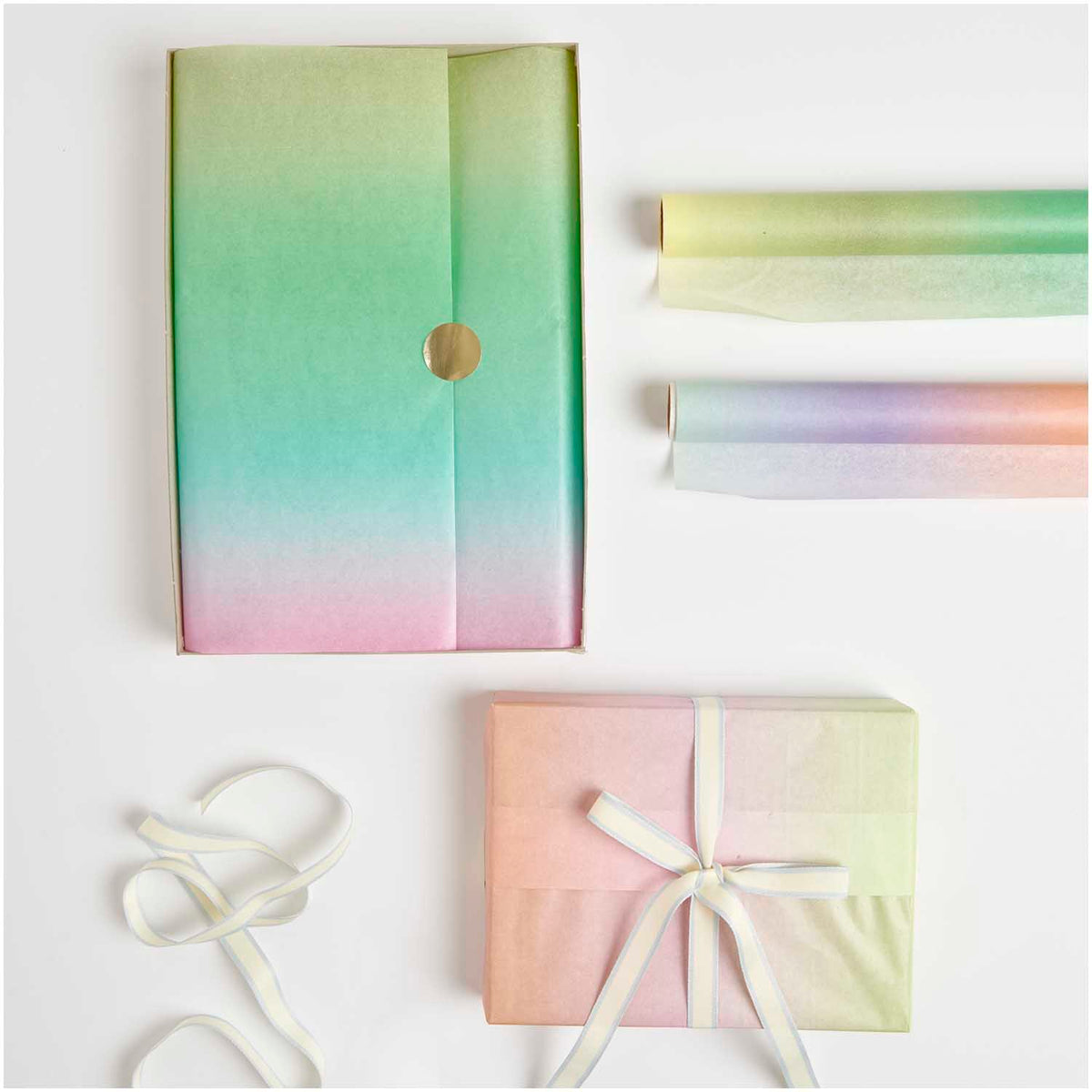 Silkkipaperi Paper Poetry - Gradient Turqoise