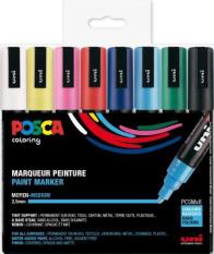Maalitussit 8 kpl Posca PC-5M - Perusvärit