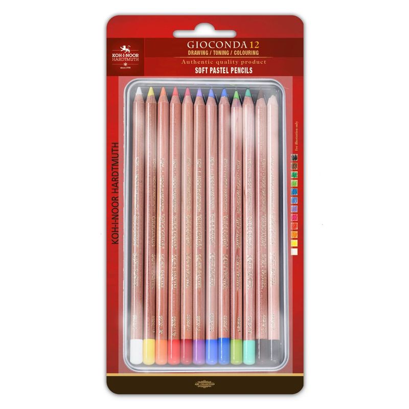 Öljypastellikynät metallirasiassa 12kpl Koh-i-noor