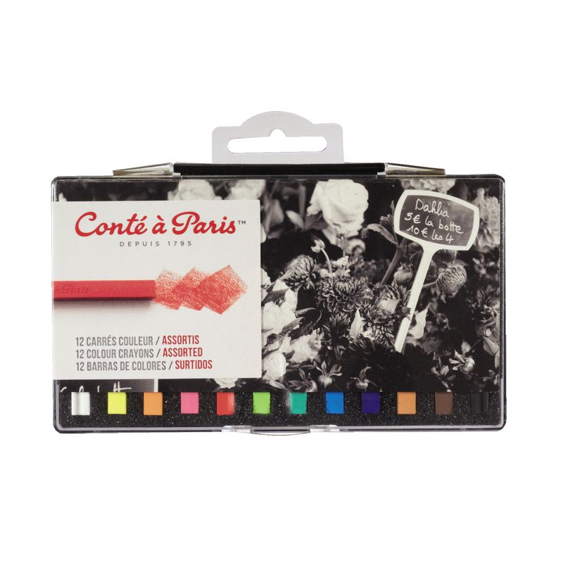 Muovikotelo Pastelliliitulajitelma 12 CAP Carres pastelliliitulajitelma