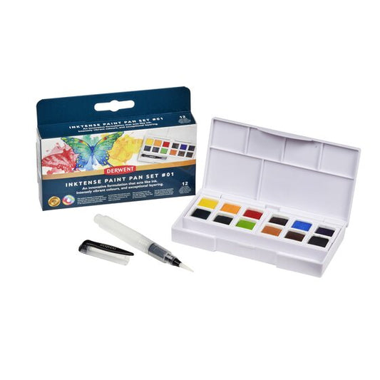 Akvarellivärit 12 nappia Derwent - Inktense Set 01