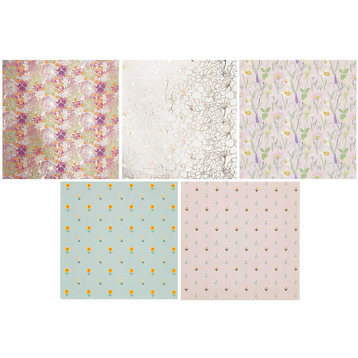 Origamipaperi, 50 kpl Rico Design - Futschikato Flowers