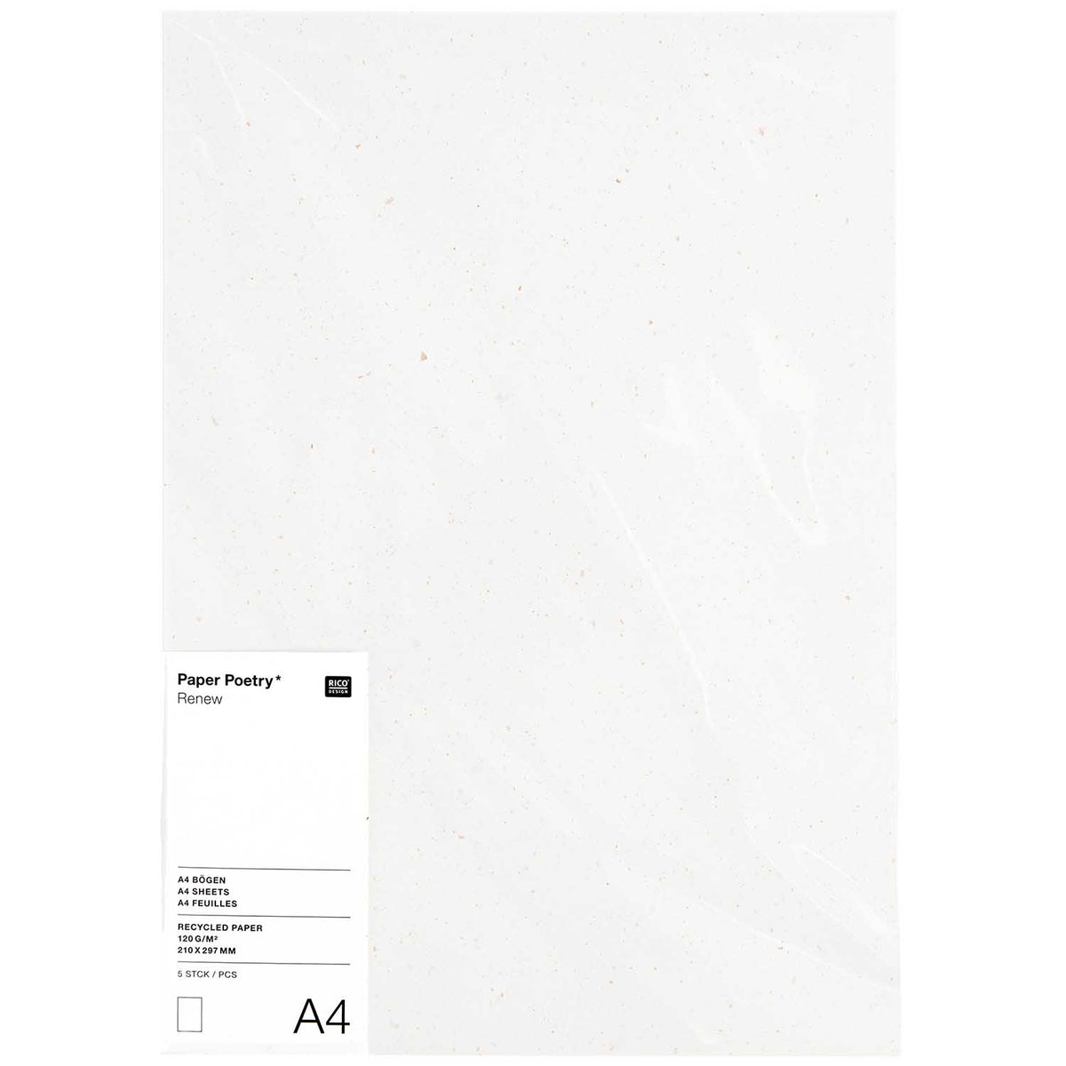 Kirjepaperi A4 Rico Design - Off-white Rose Gold, 5kpl