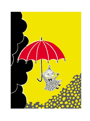 Juliste Muumi 24x30 - Pikku Myy ja sateenvarjo