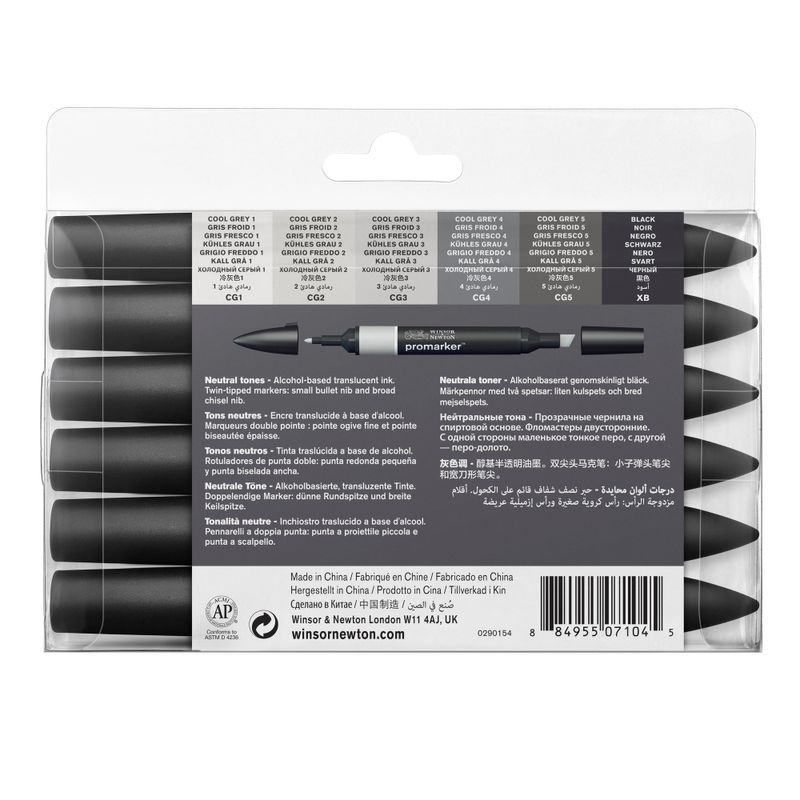 WN Promarker Neutral tones 6-lajitelma