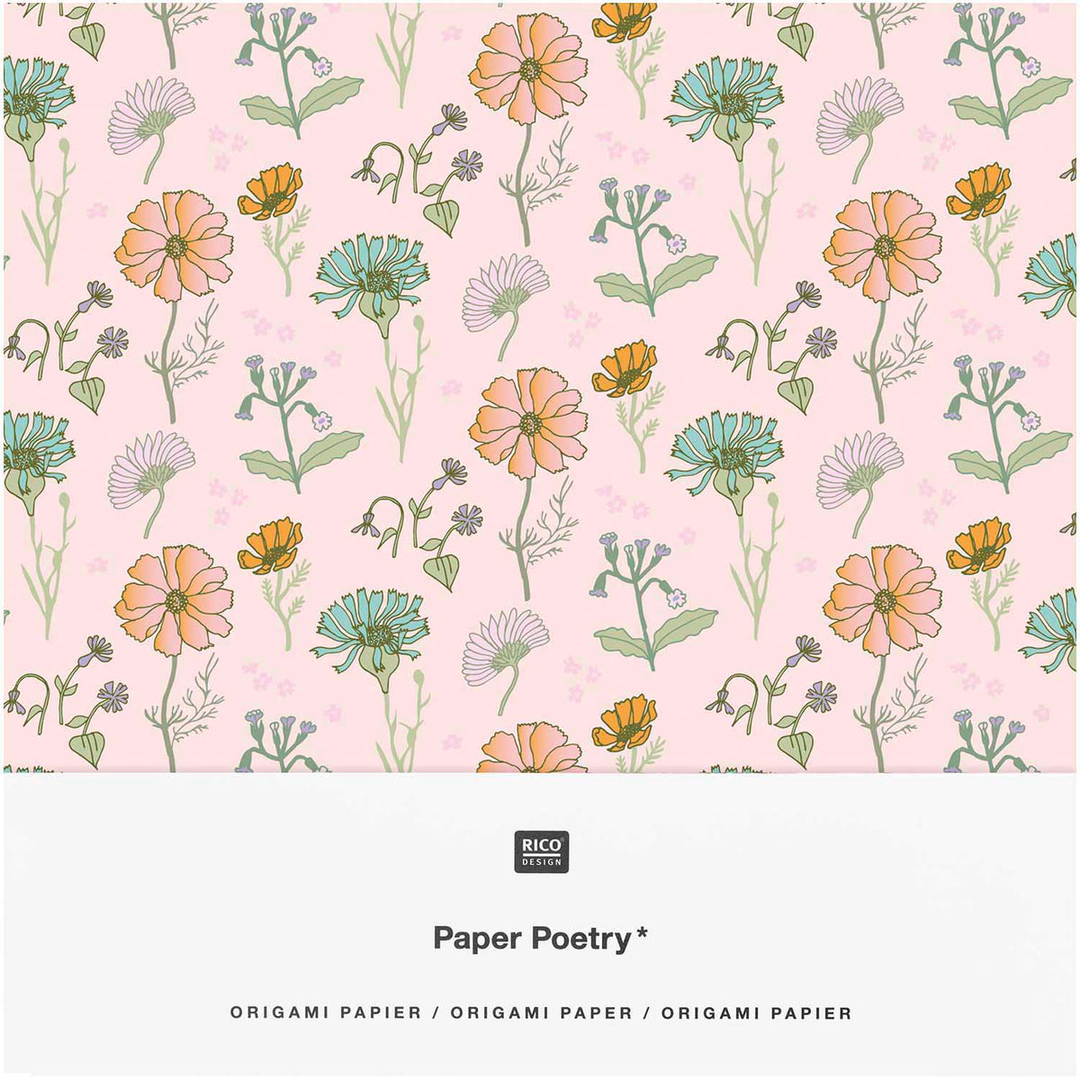 Origamipaperi, 50 kpl Rico Design - Futschikato Flowers