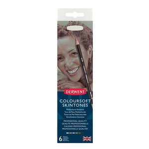 Värikynälajitelma 6 kpl Derwent - Coloursoft Skintones
