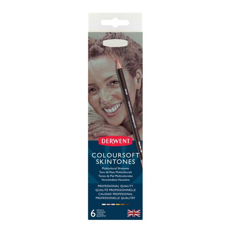 Värikynälajitelma 6 kpl Derwent - Coloursoft Skintones