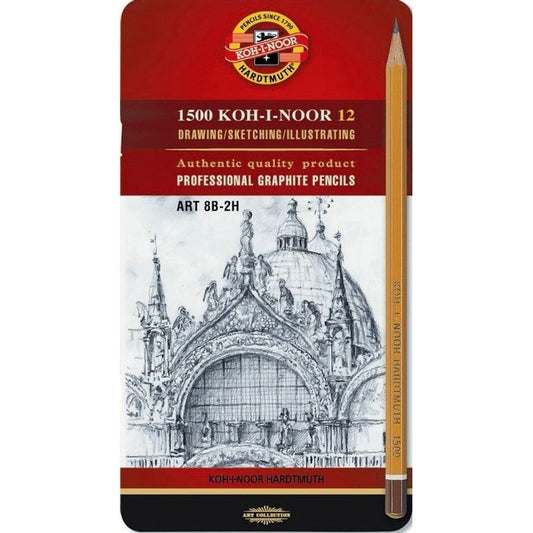 Lyijykynät 12 kpl 8B-2H Koh-i-noor