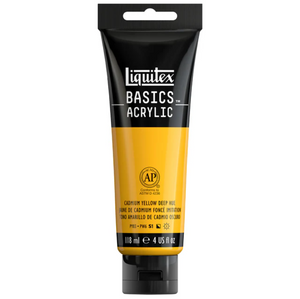 Liquitex Basics 118ml akryyliväri - 163 Cadmium Yellow Deep Hue