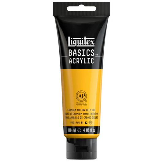 Liquitex Basics 118ml akryyliväri - 163 Cadmium Yellow Deep Hue