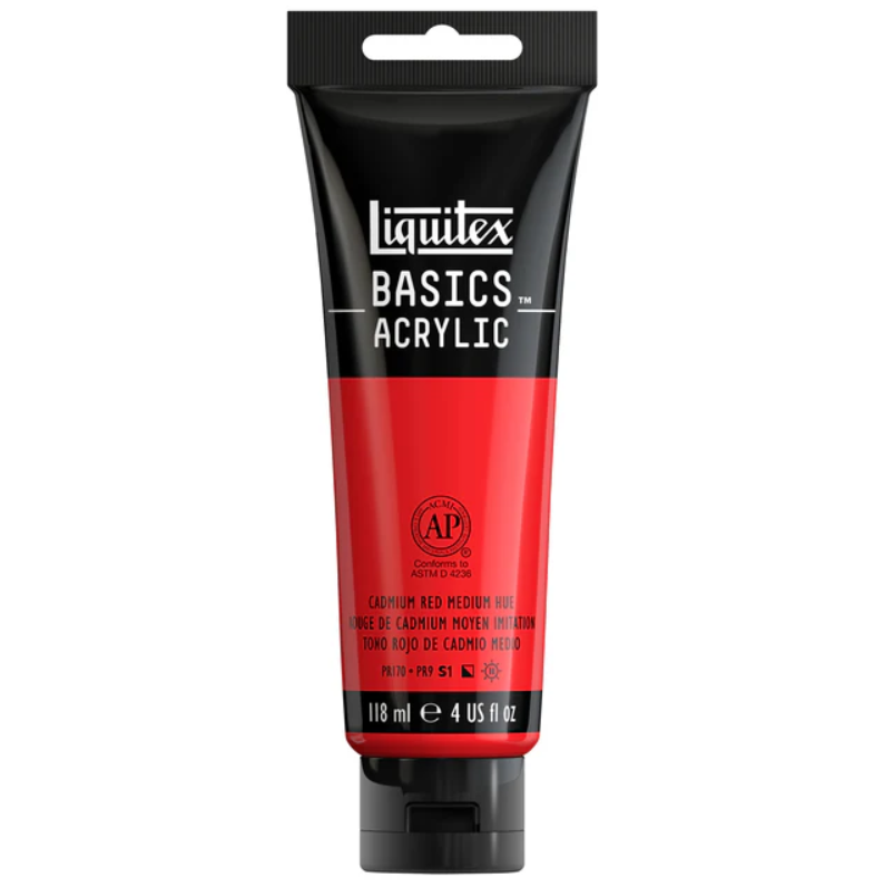 Liquitex Basics 118ml akryyliväri - 151 Cadmium Red Medium Hue