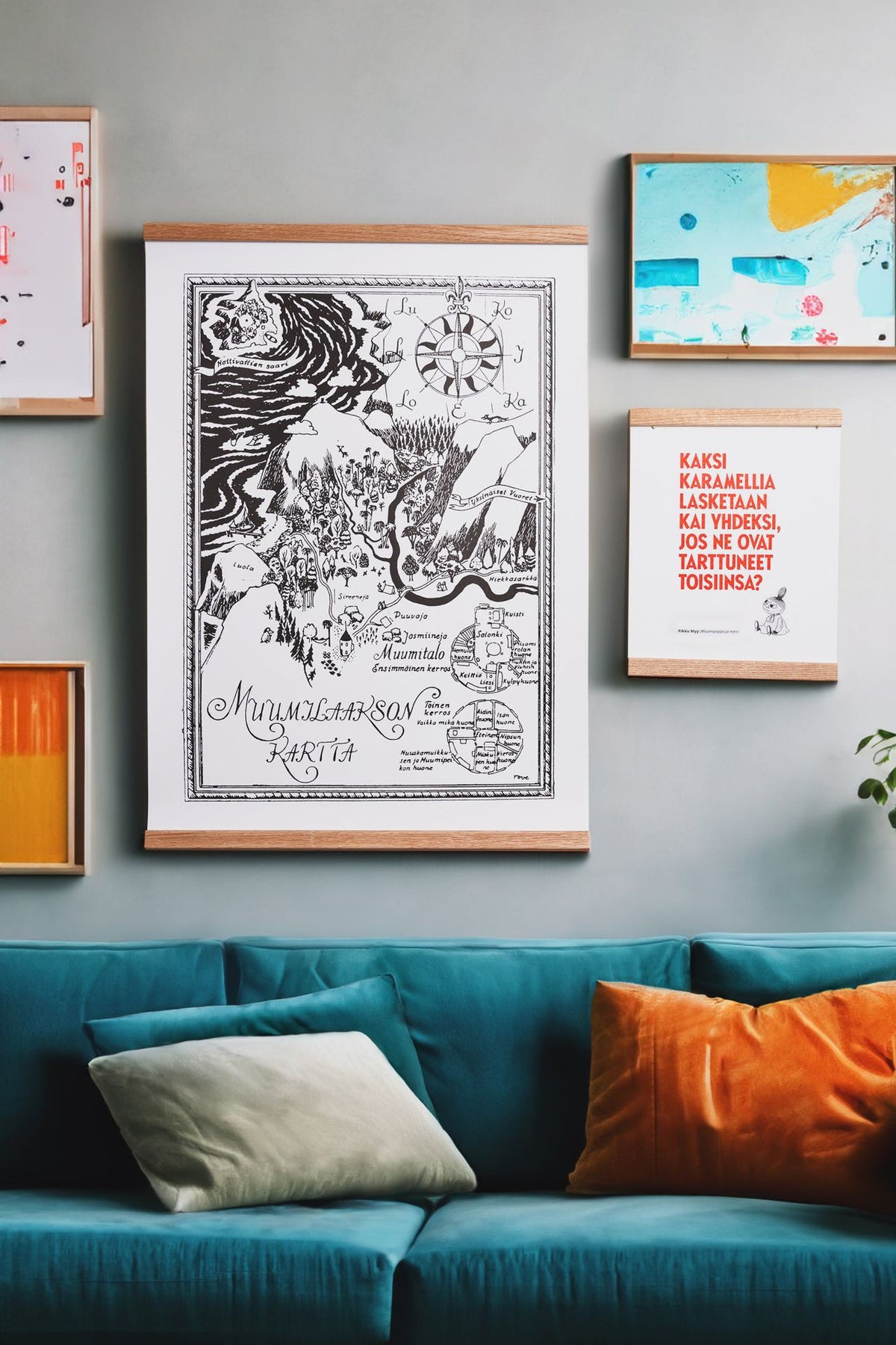 Juliste Muumi 50x70 - Muumilaakson kartta