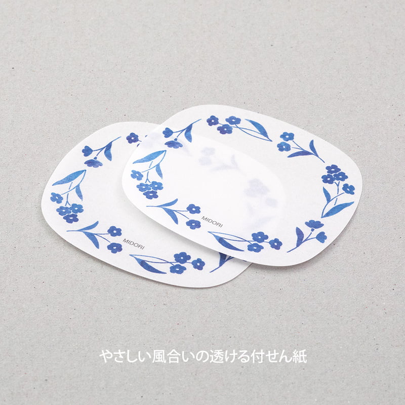 Muistilaput Midori - Blue flowers