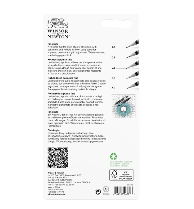 Fineliner-lajitelma 5kpl WN - Black